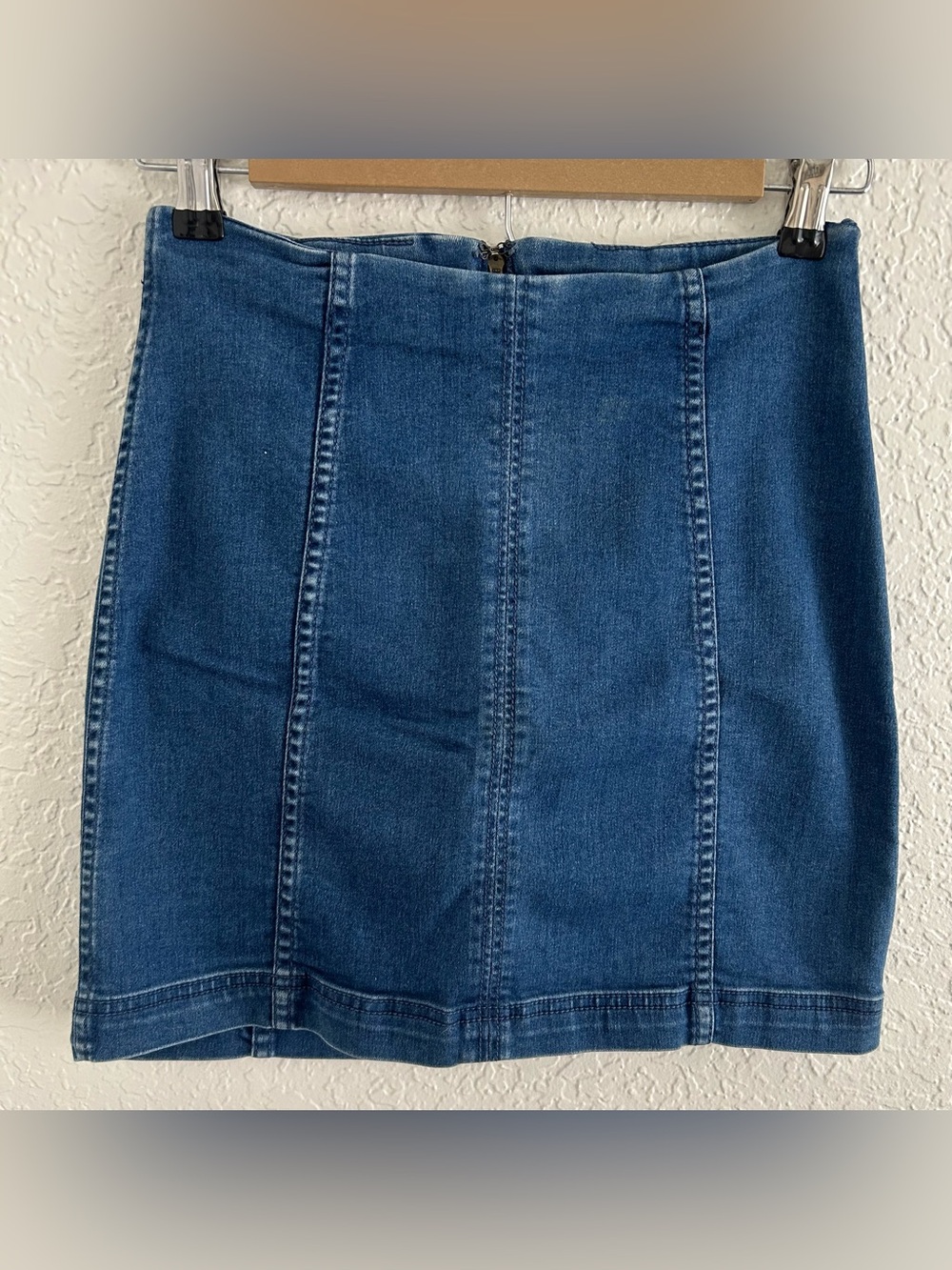 Free People Denim Mini Skirt in Blue